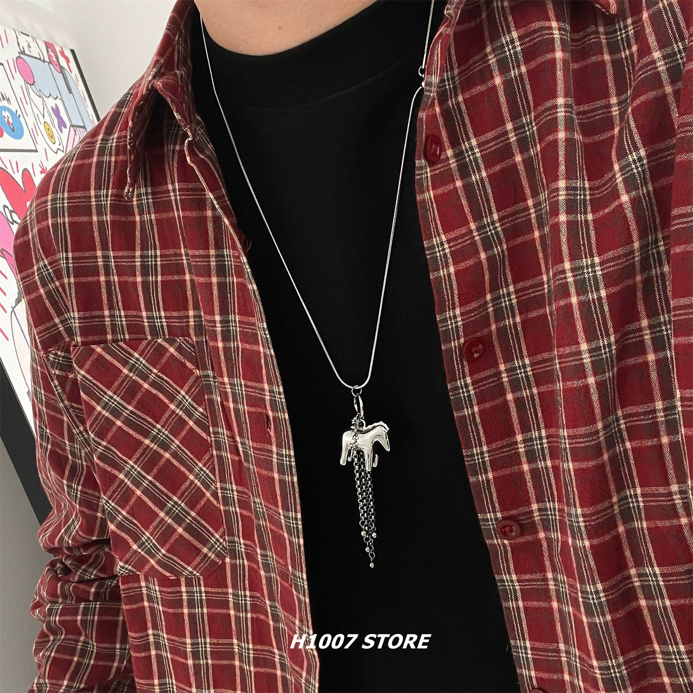 3D Pony Kolye Klavikula Zinciri 