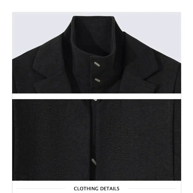 Woolen Blazer with Shoulder Pads