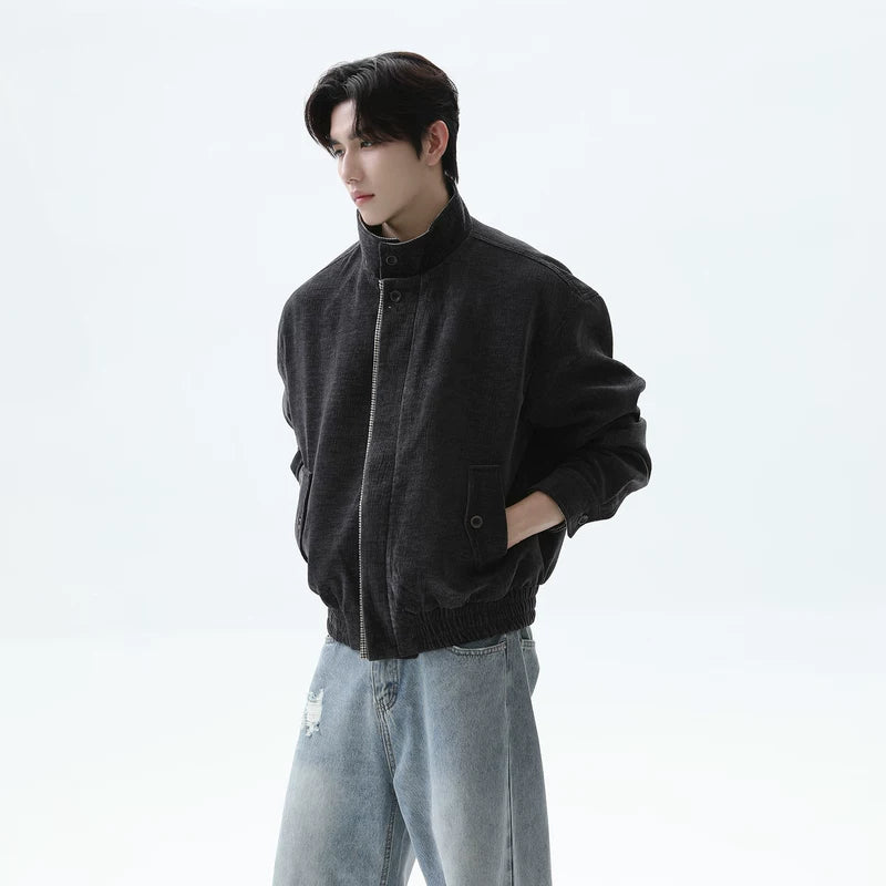 Faux Two-Piece Harrington Jacket