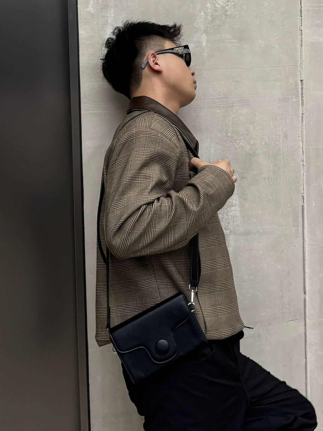 Liten fyrkantig crossbody boxväska 