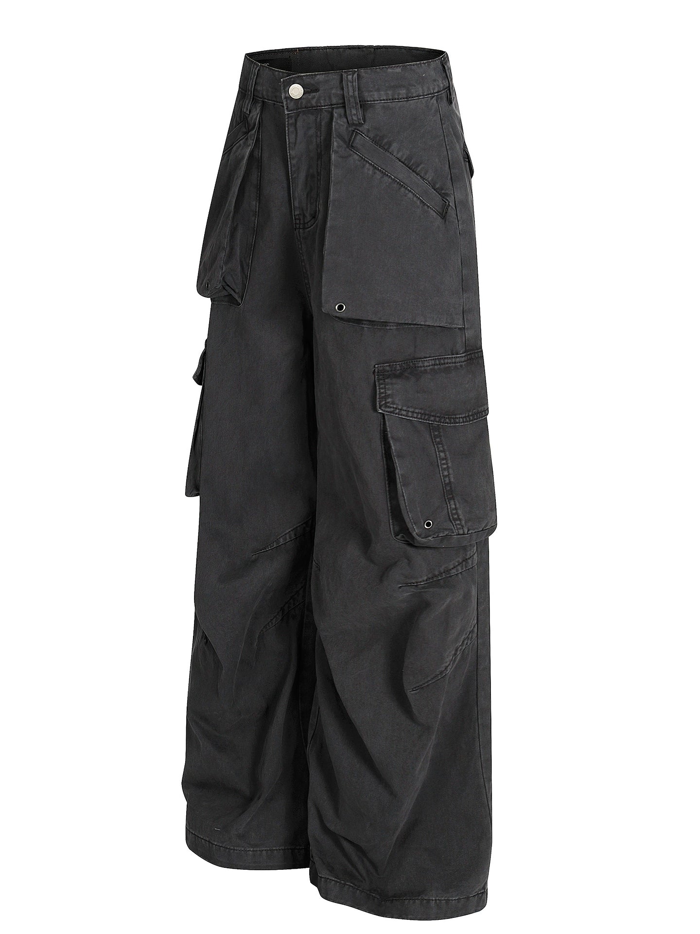 Birden Fazla Cepli Geniş Paça Kargo Pantolon 