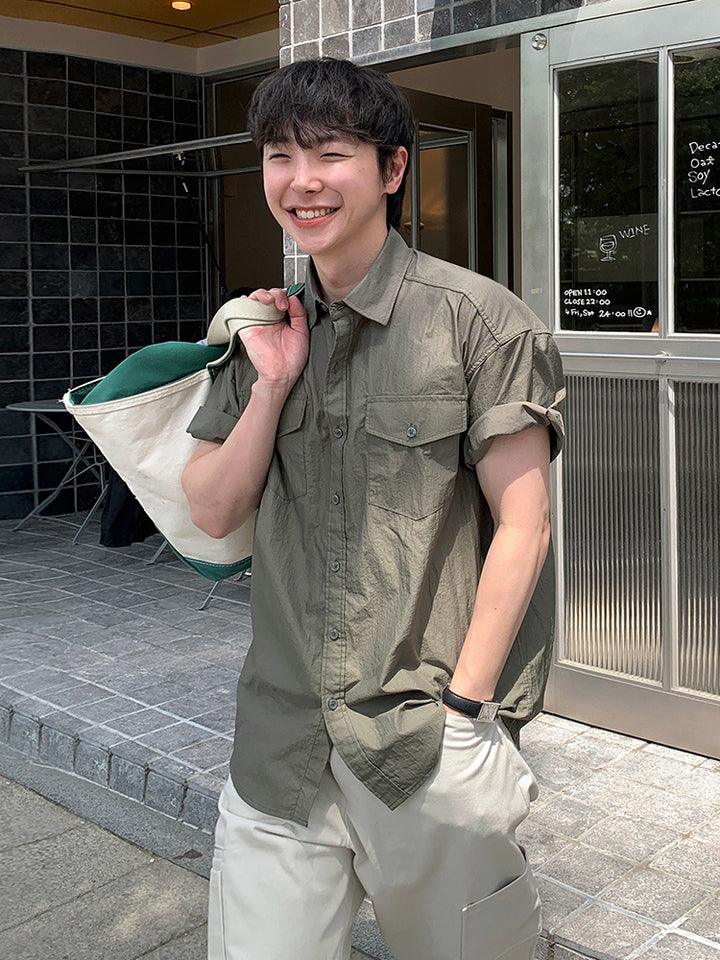 Short Sleeve Shirt with Chest Pocket