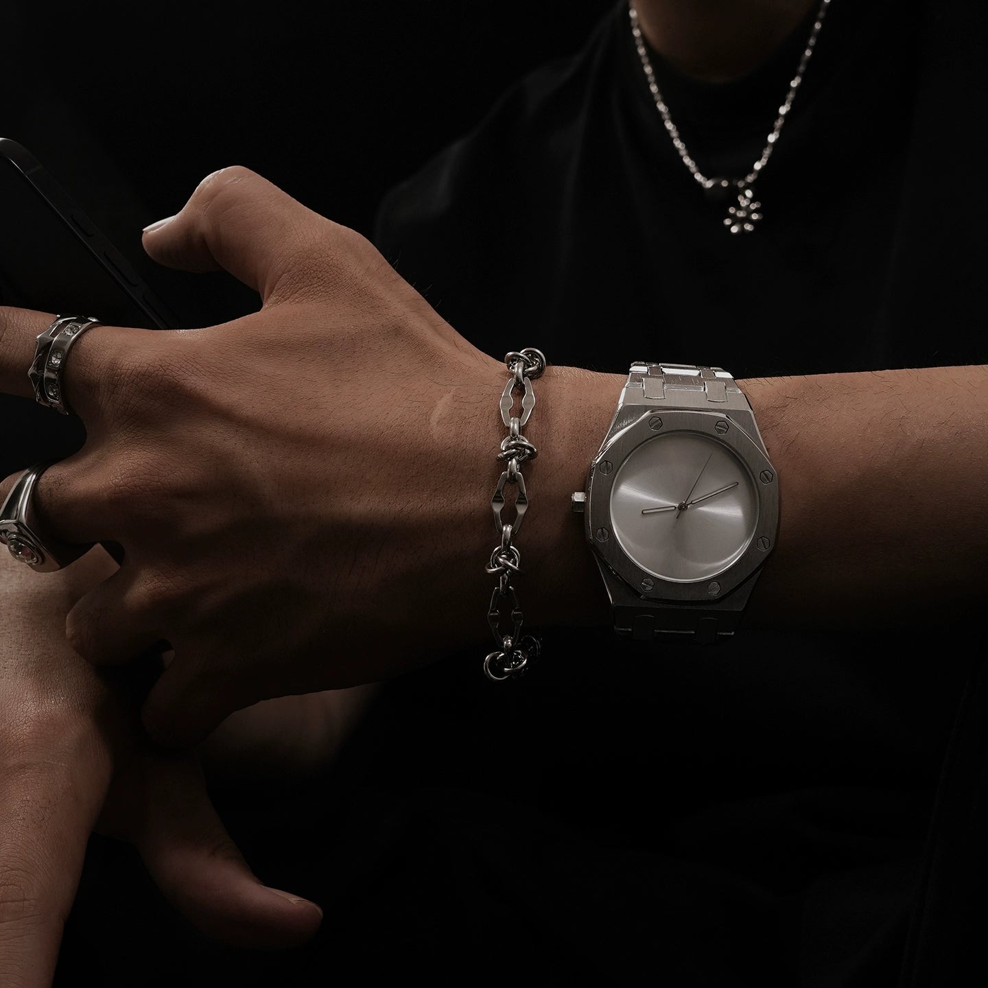 Knotted Chain Metal Bracelet