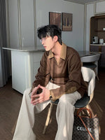 Lapel Long-sleeved Two-piece Pullover