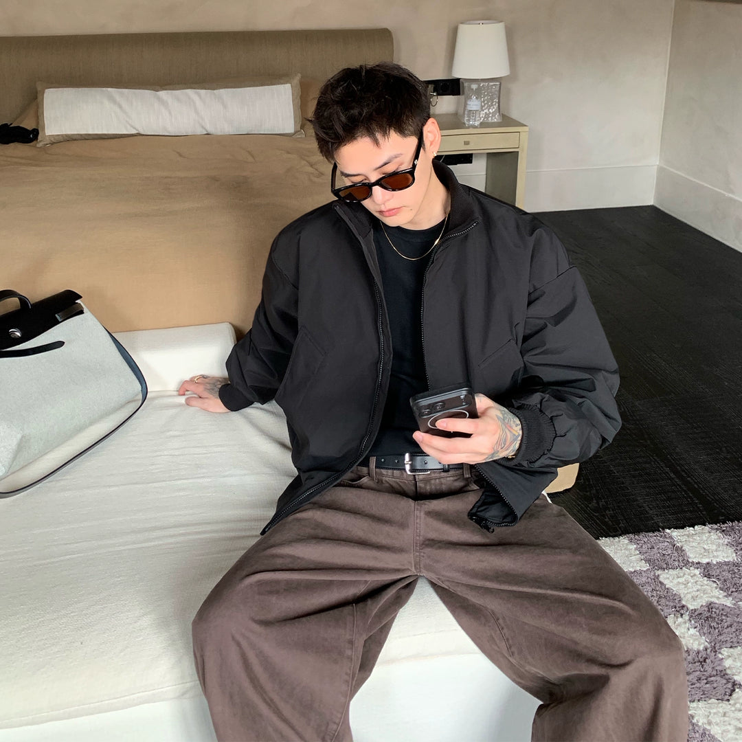 Down Stand Collar Loose Jacket