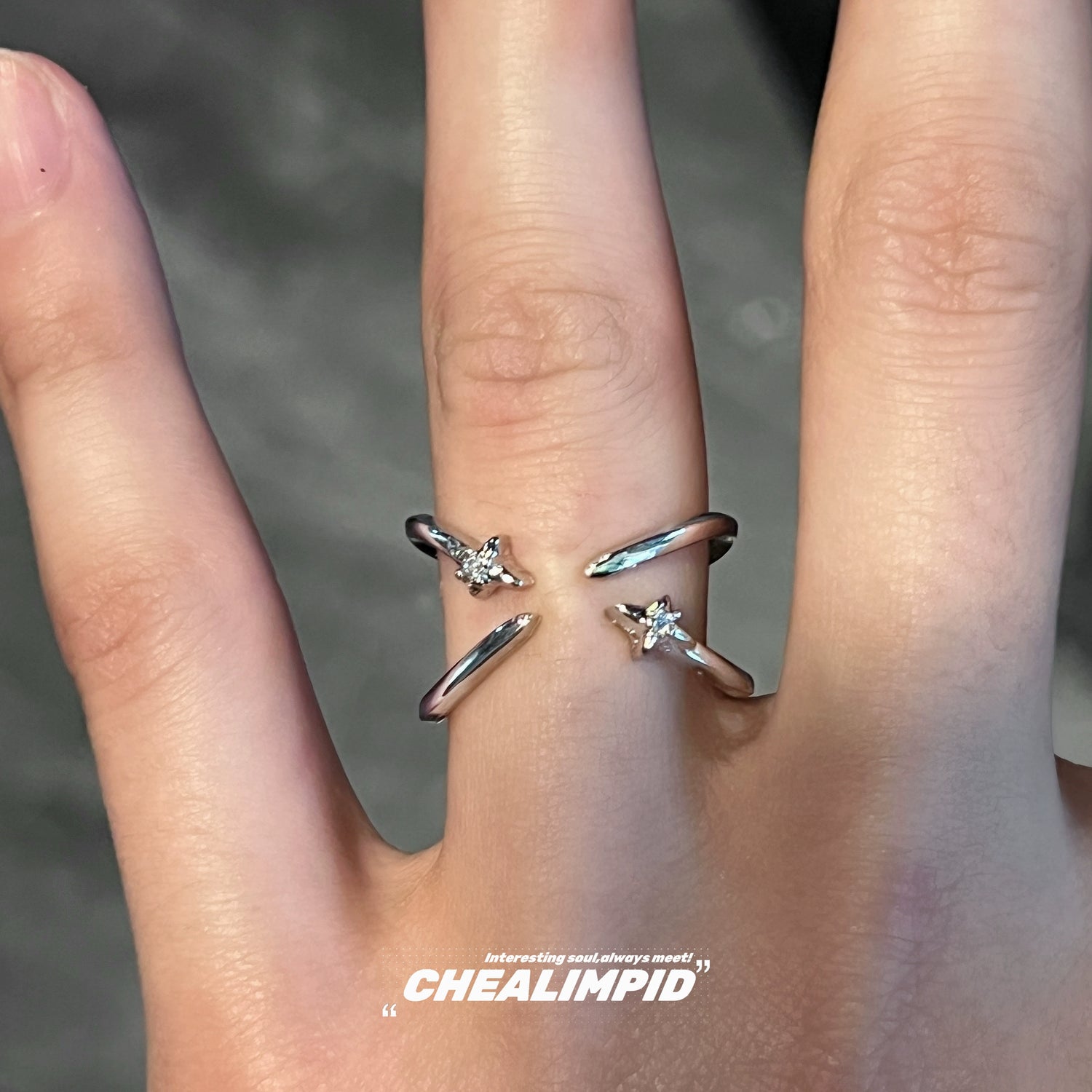 Star-Shaped Open Adjustable Ring