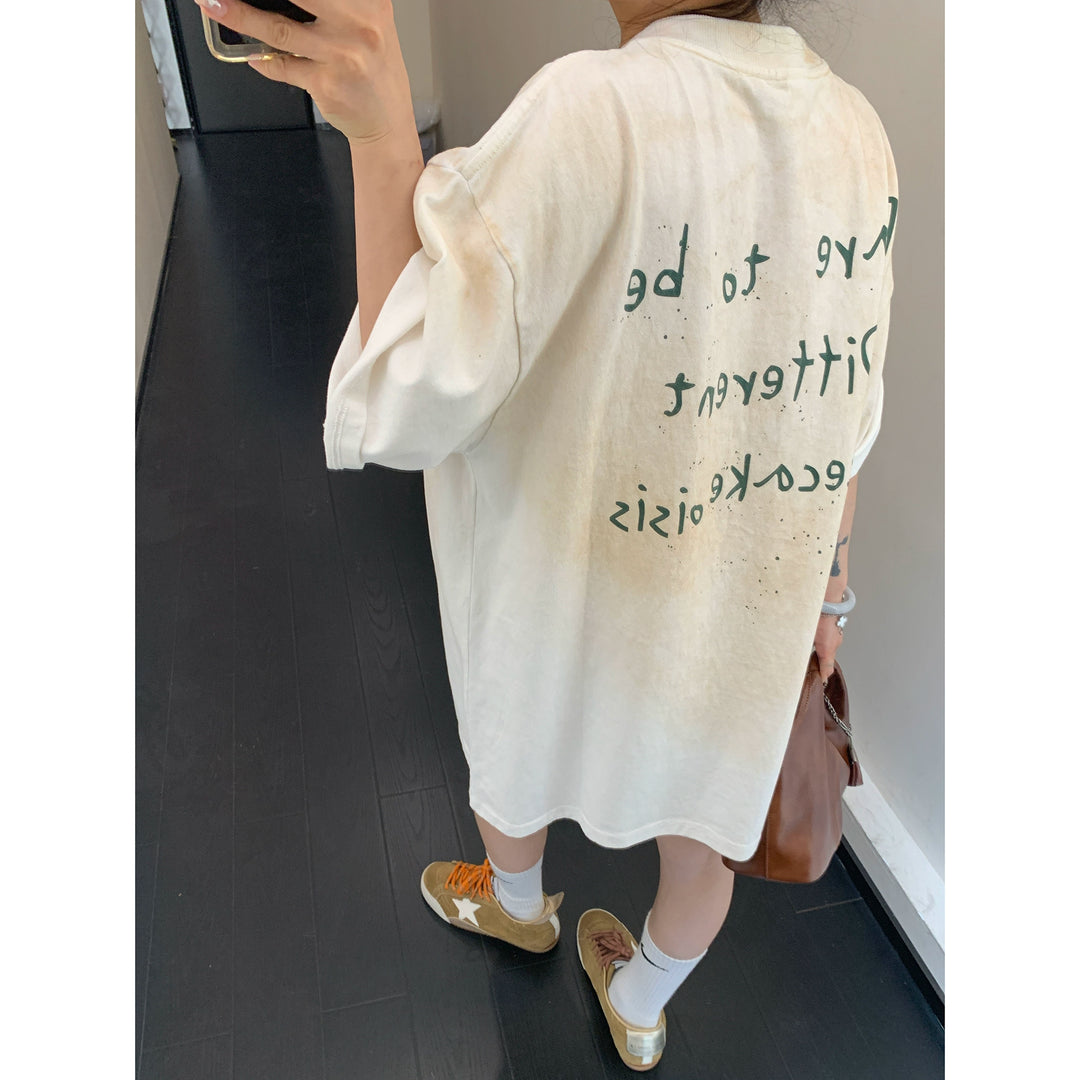 Letter Print Loose T-shirt