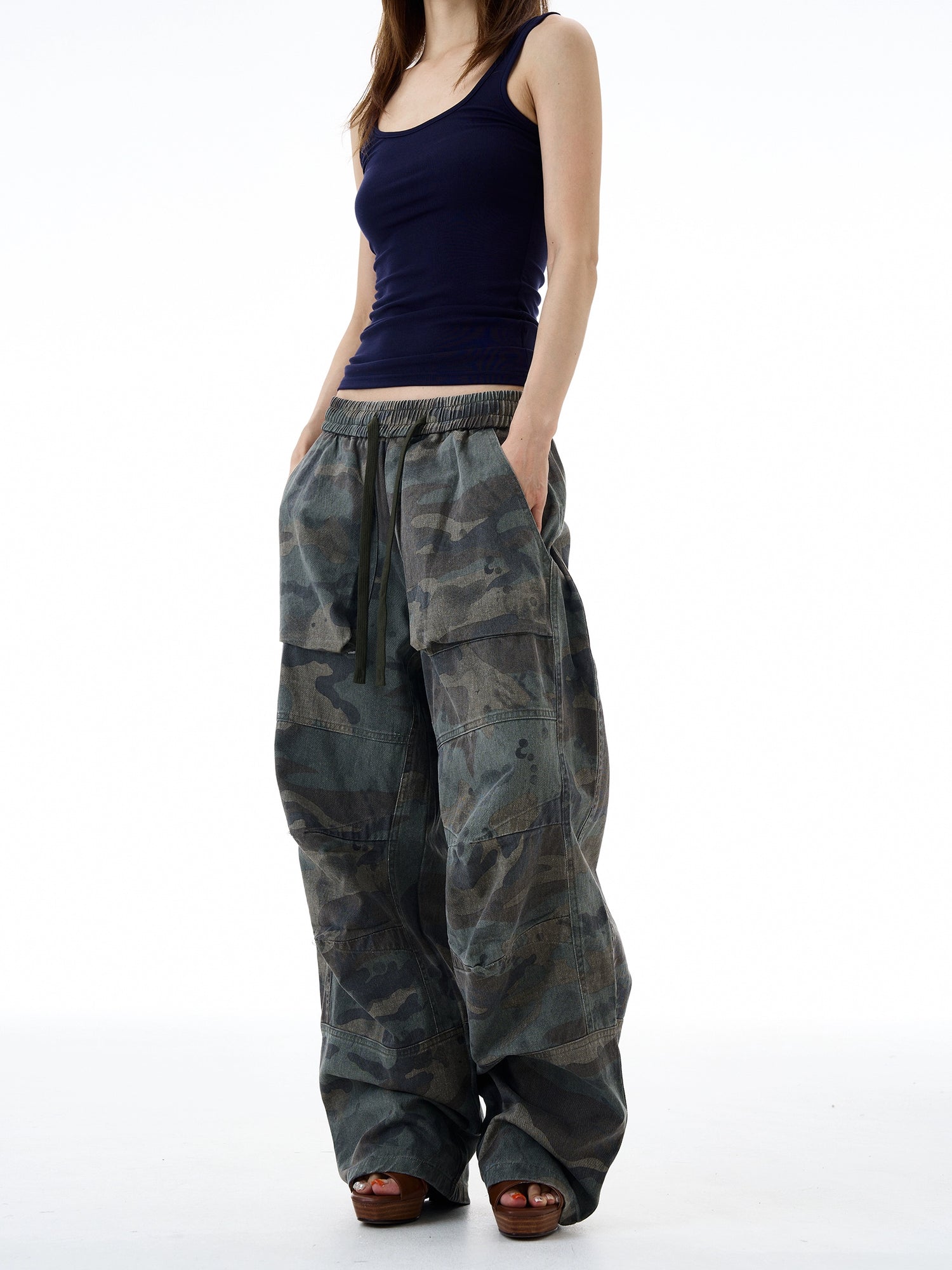 Camouflage Paratrooper Cargo Pants