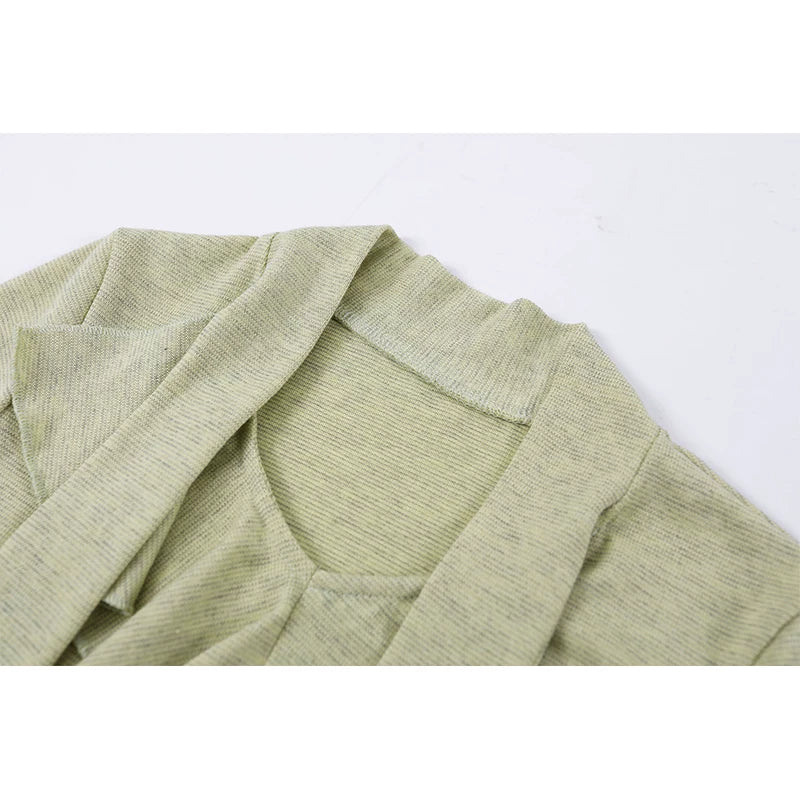 Ruffled Knit Turtleneck Sweater