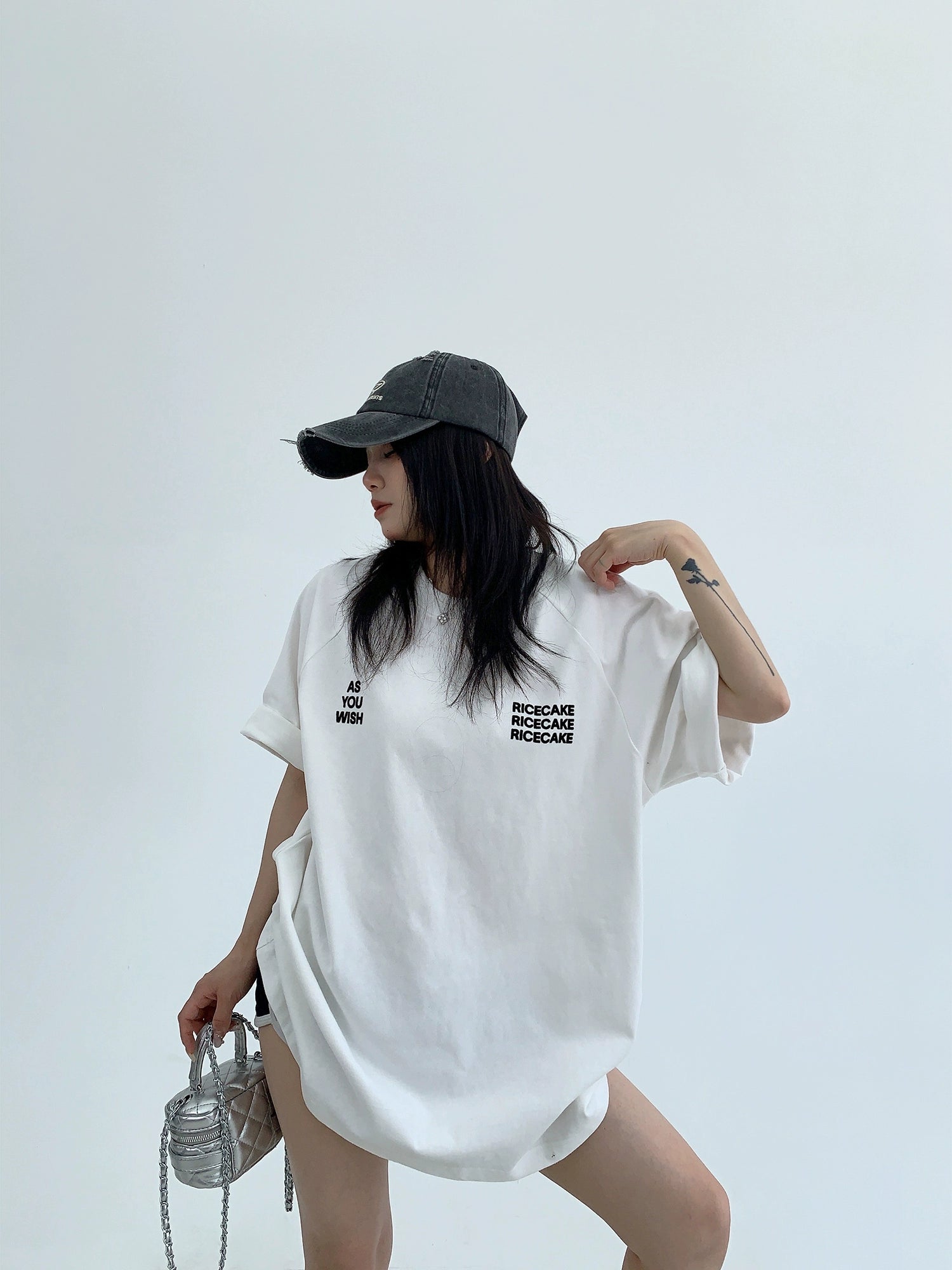 Cotton Relaxed Fit Letter Print T-shirt