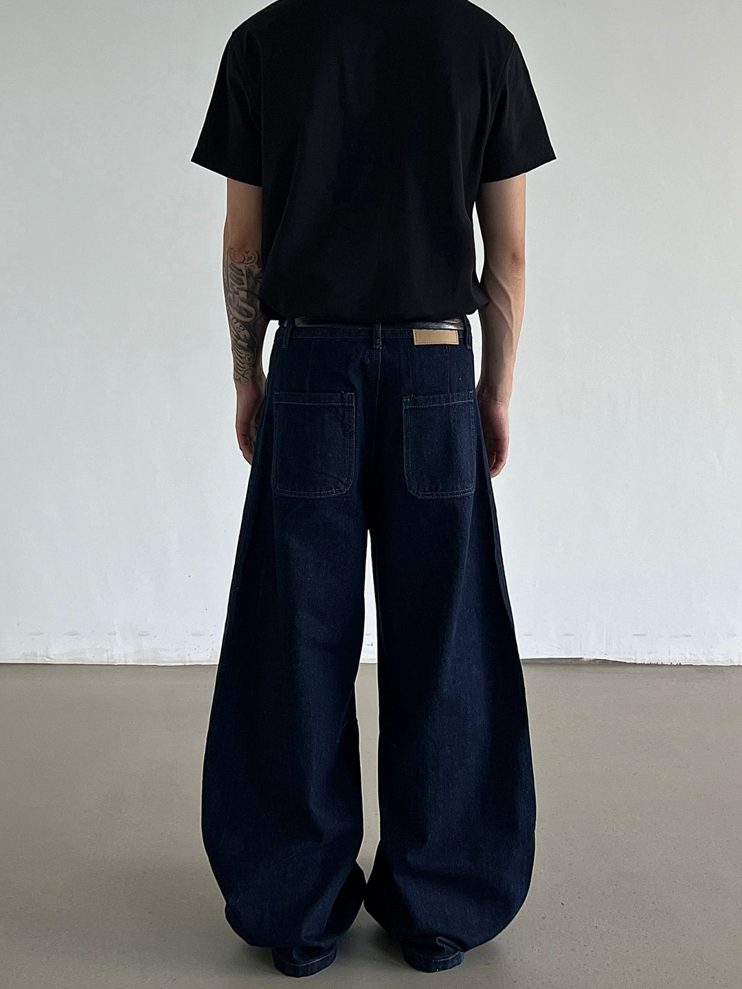 Baggy Denim Wide-Leg Pants