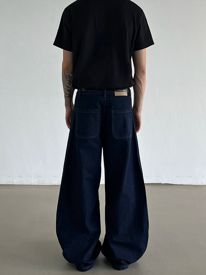 Baggy Denim Wide-Leg Pants