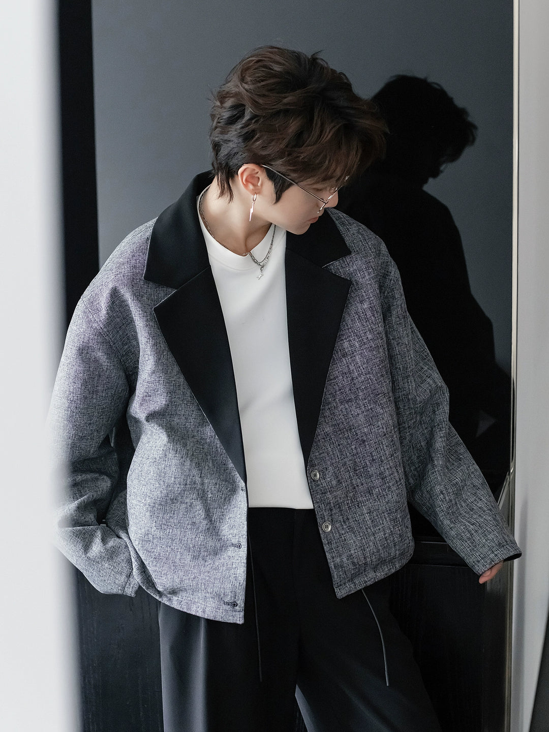 Chanel Stil Anzug Kragenjacke 