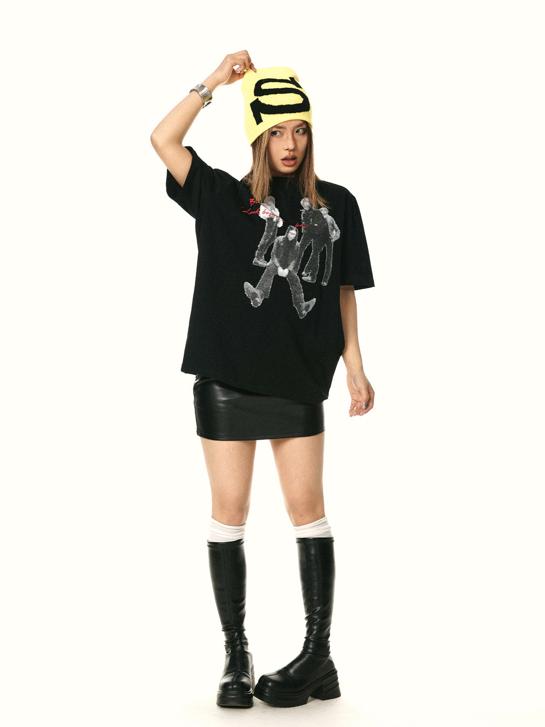 Retro Rock Print Cotton T-shirt