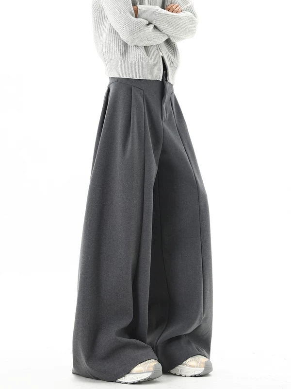 レトロルーズワイドレッグカジュアルパンツ 