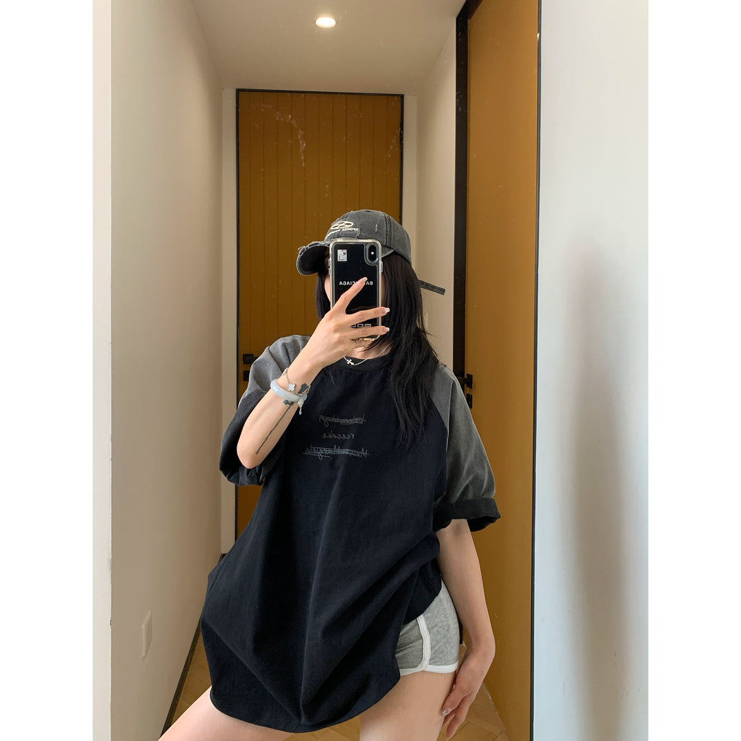Turtleneck à manches raglan rétro, coupe ample 