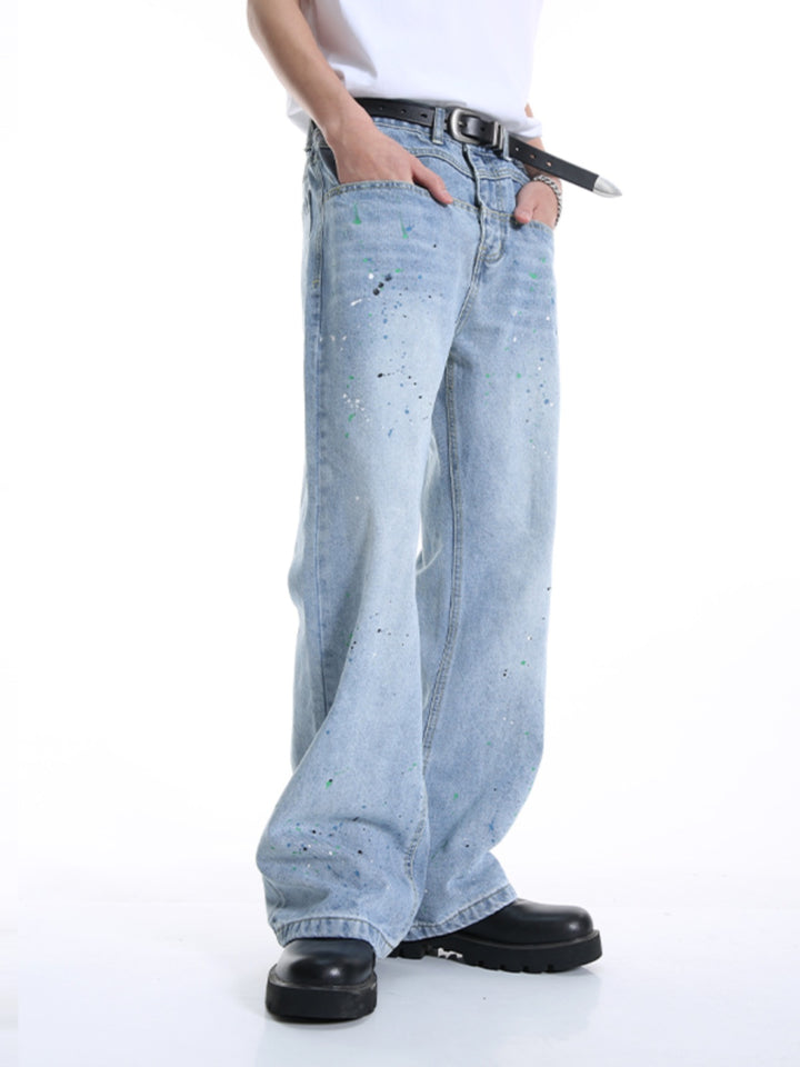 Vertical Pocket Mid-Waist Flared Pants