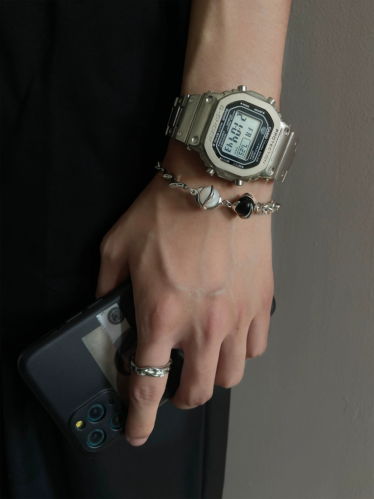 Minimalist Cat's Eye Stone Chain Bracelet