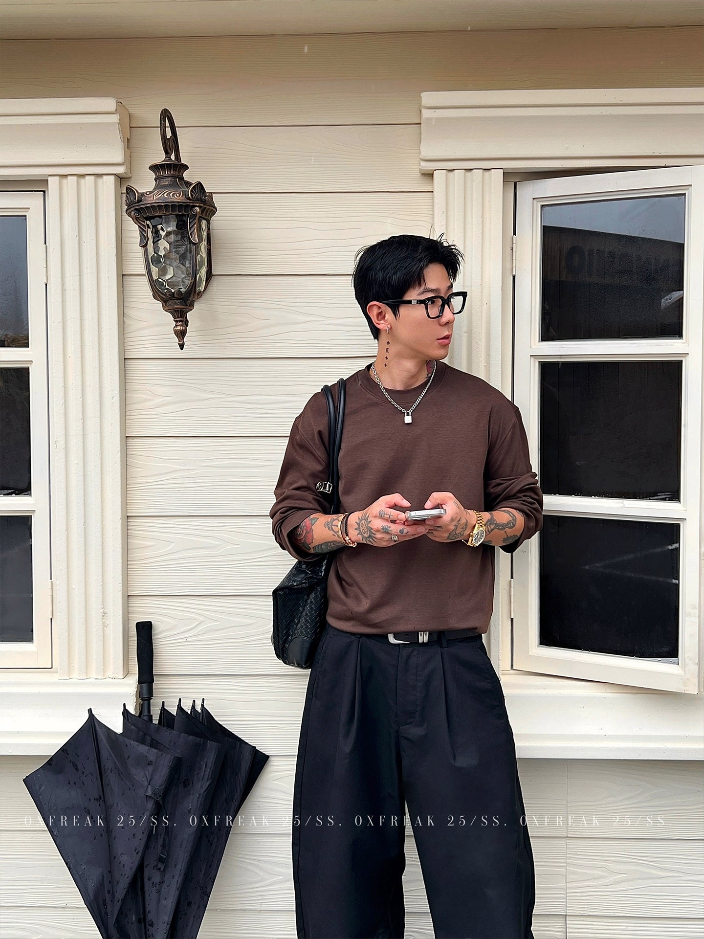 Solid Color Round Neck Knit Pullover