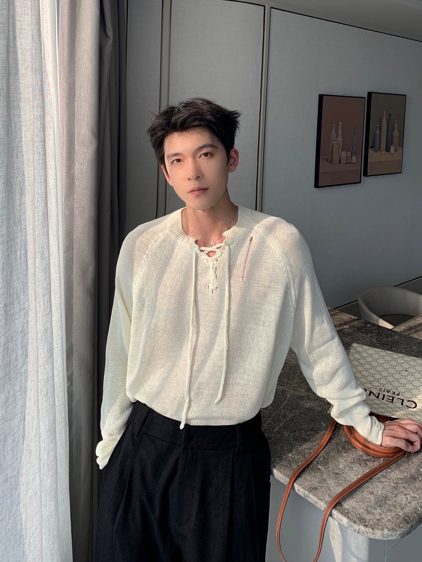 Lightweight Breathable Knit Pullover