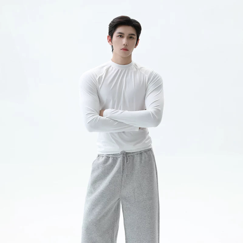 Slim Fit Crew Neck Long Sleeve Pullover