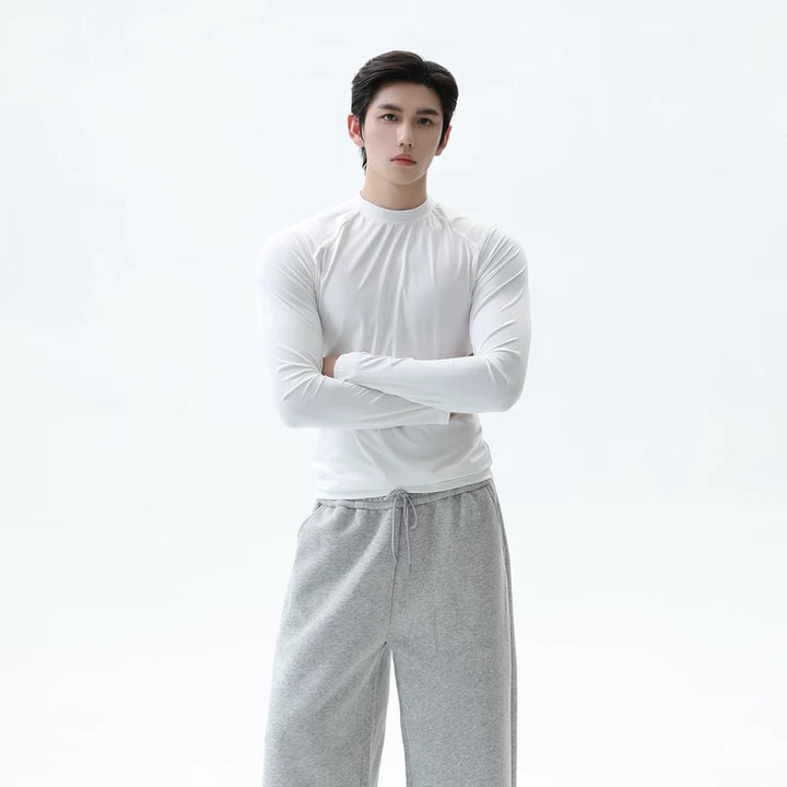 Slim Fit Crew Neck Long Sleeve Pullover