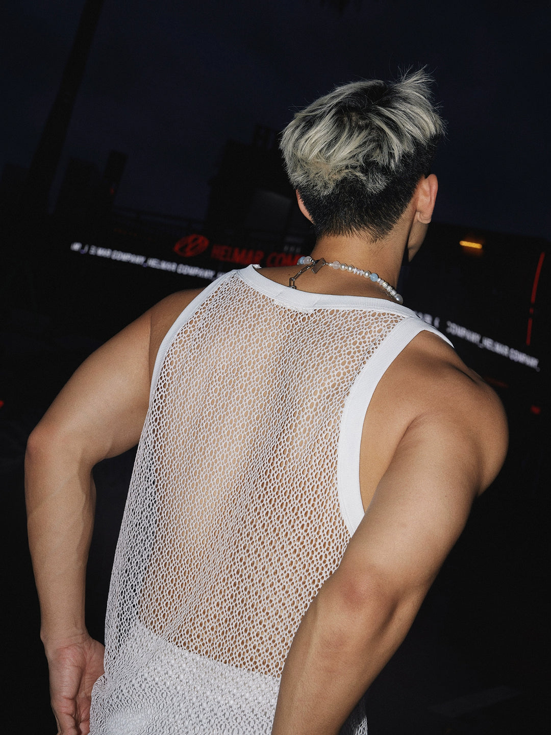 Mesh See-through Casual Sleeveless Vest