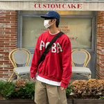 Retro Round Neck Casual Sweatshirt