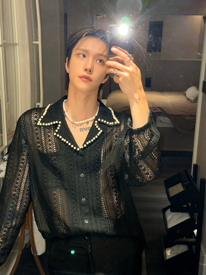 Pearl Lace Hollow Shirt