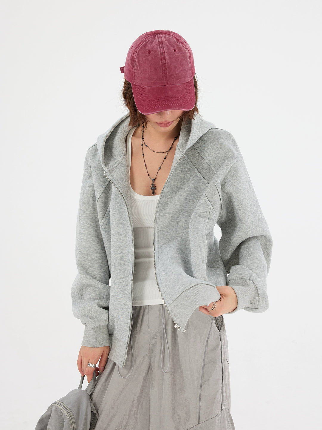 Sweat à capuche droit à épaules droites Air Layer 