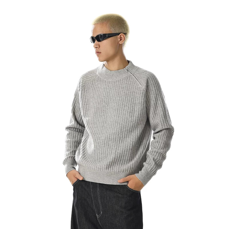 Maglione aderente a coste 