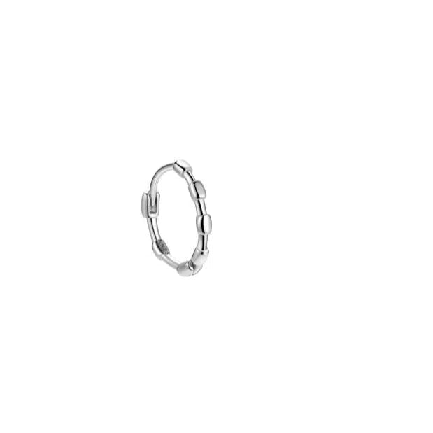 Sterling Silver Bamboo Design Hoop Earrings