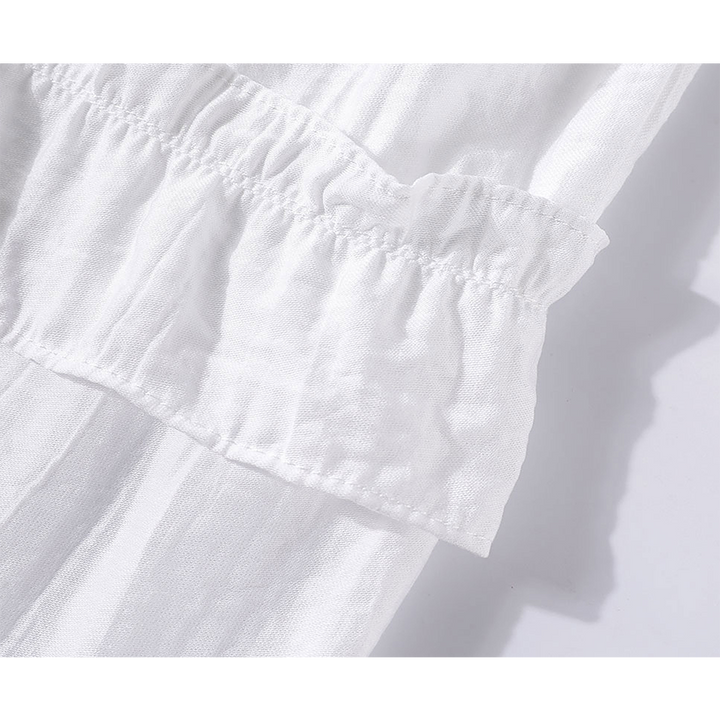 Vestido de Verão Solto em Camadas com Alças Halter 