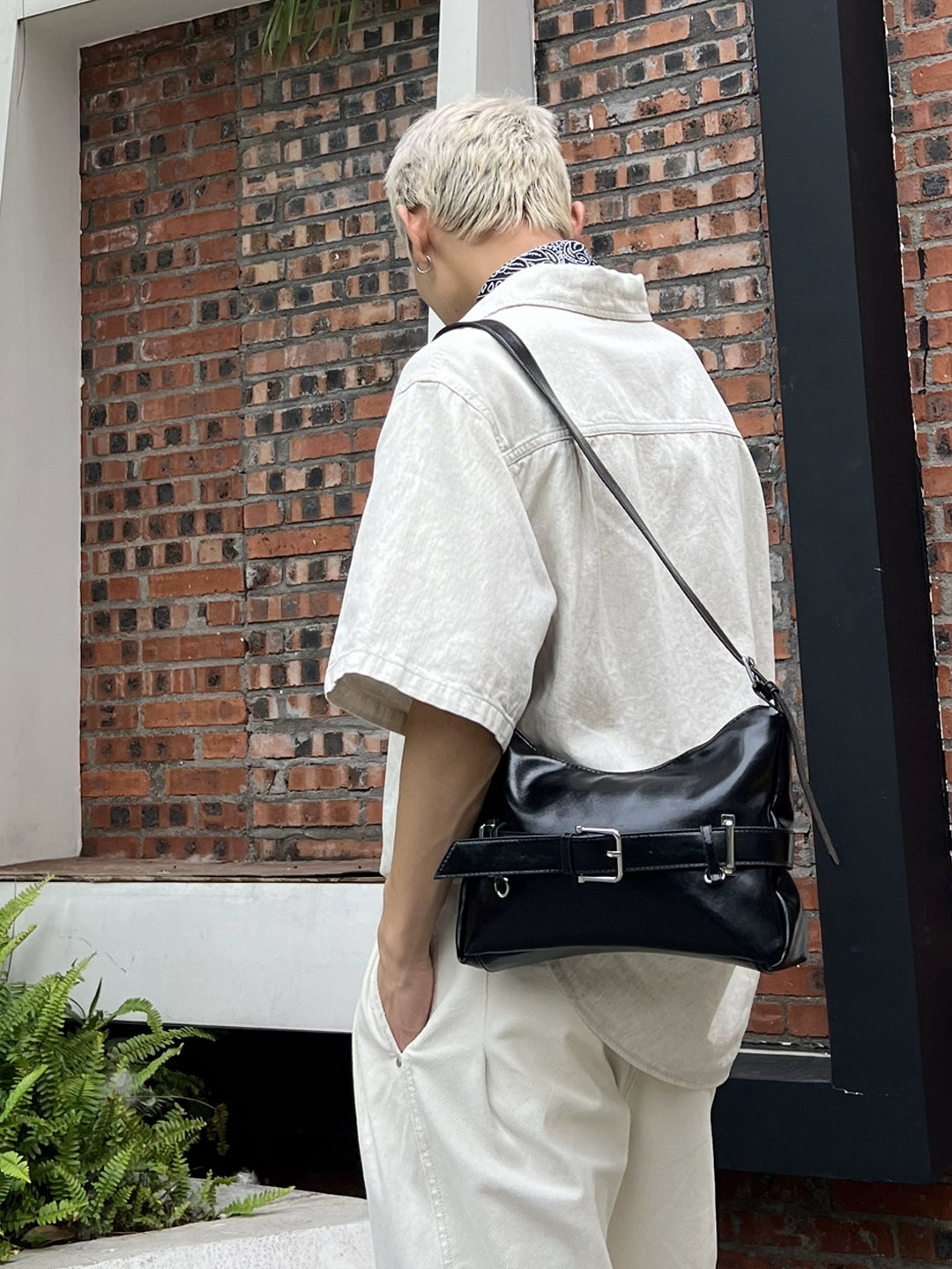 Läder Axellessare Messenger Tote Hobo Väska 