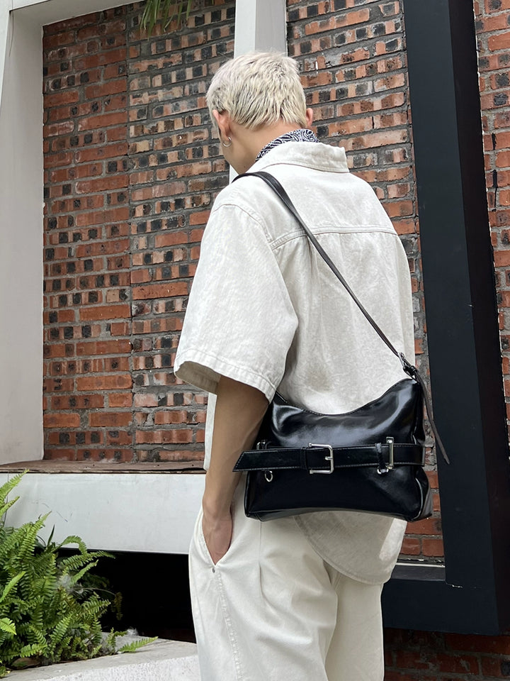 Läder Axellessare Messenger Tote Hobo Väska 