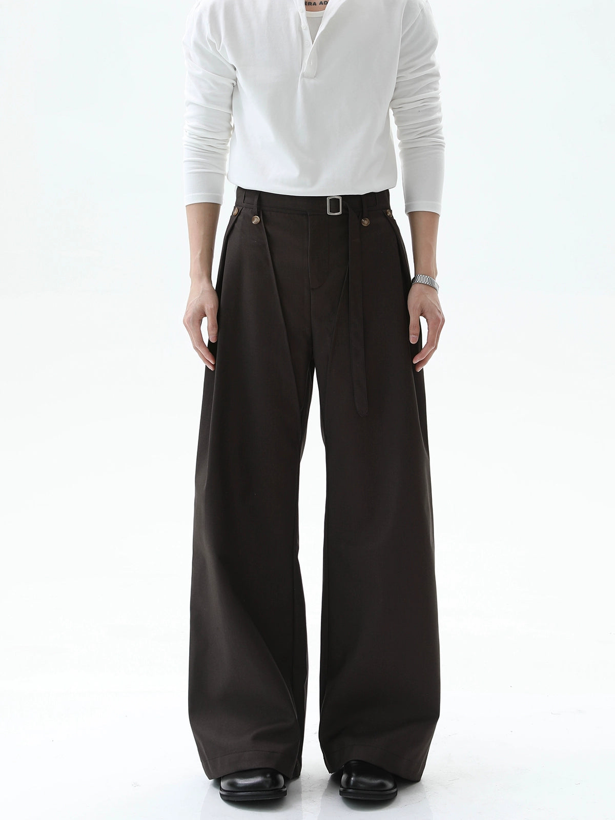 Geniş Paça Plise Bel Bağlamalı Rahat Pantolonlar 