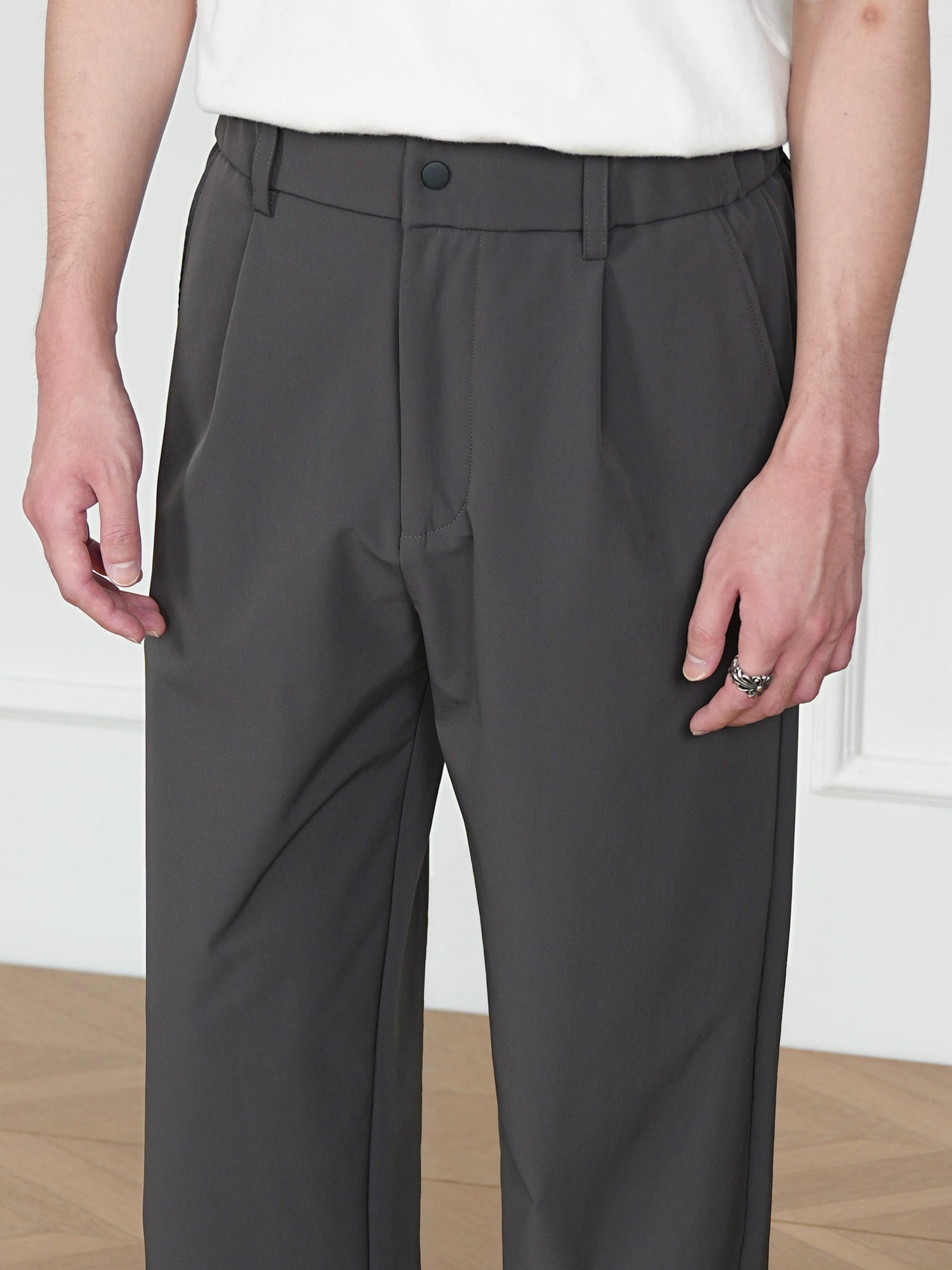 Yumuşak Kabuk Gevşek Düz Seyahat Pantolonu 