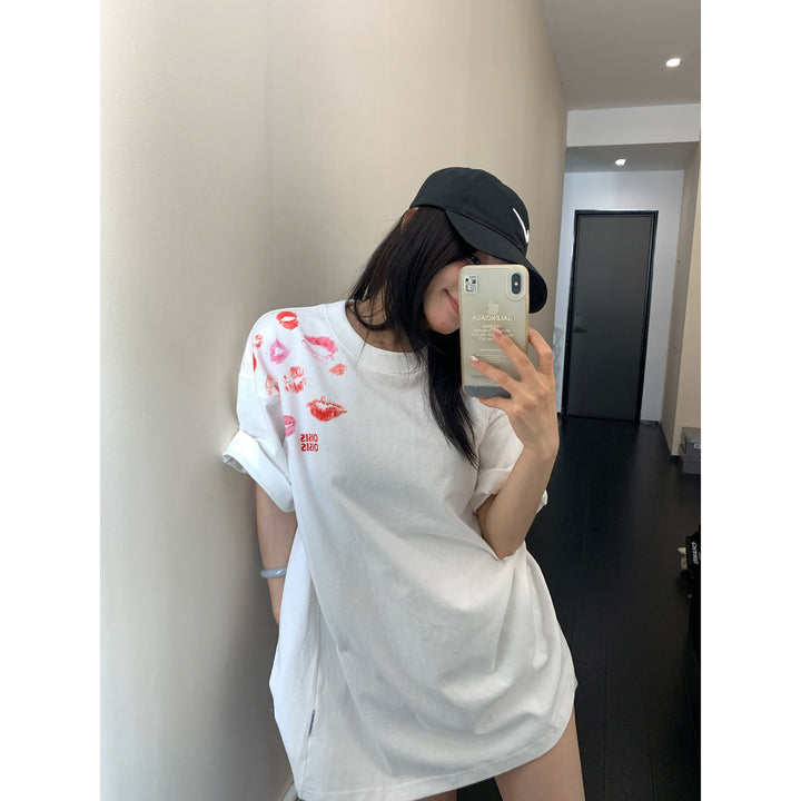 Lip Print Relaxed Fit T-Shirt