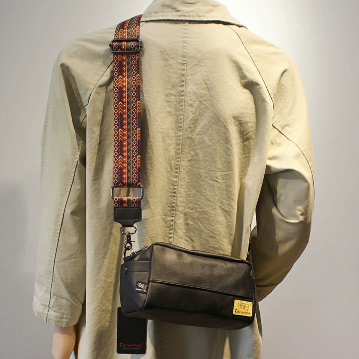 Schouder Messenger Bag met Patroonriem 