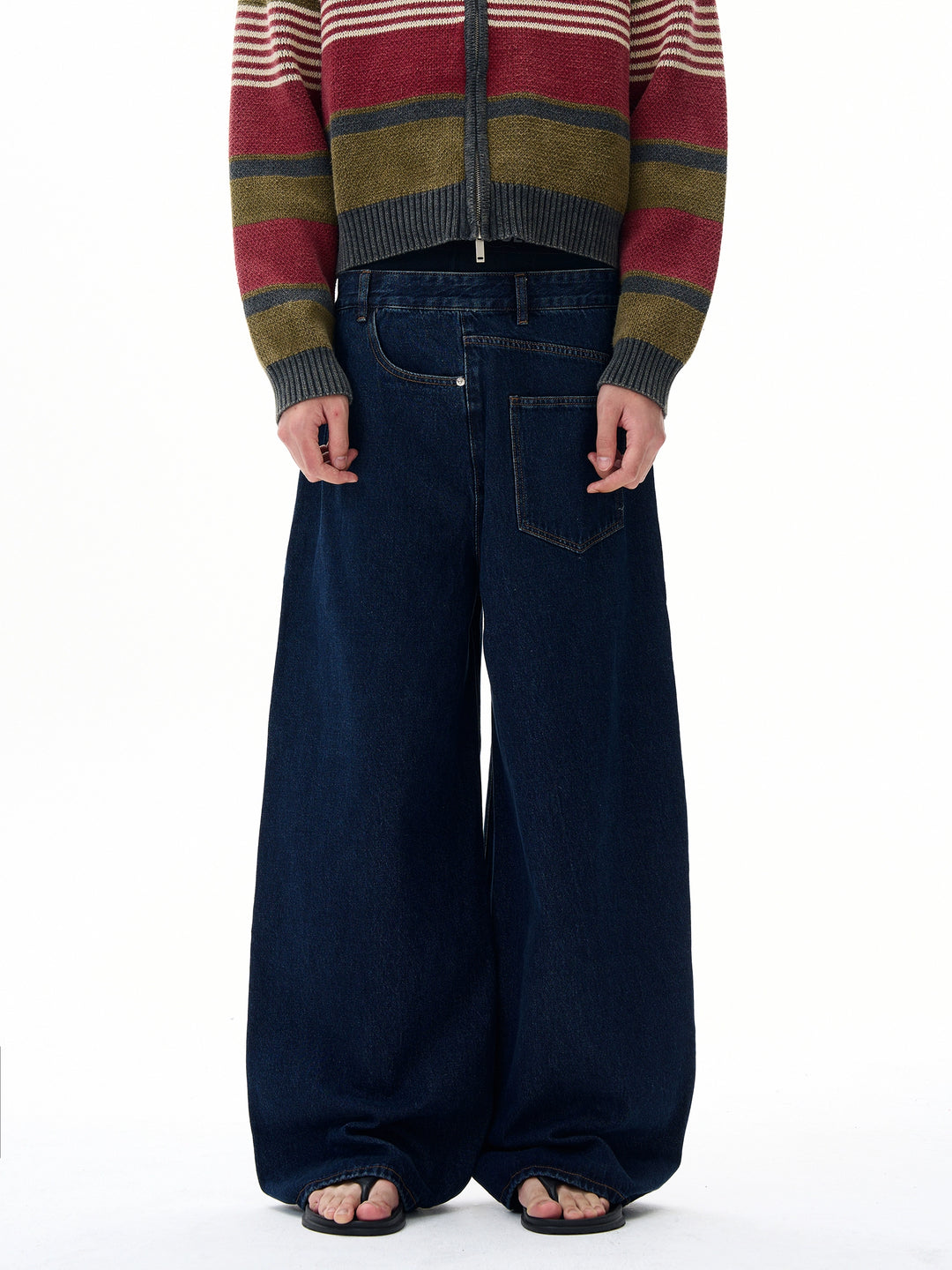 Retro Løs Passform Bred Ben Jeans 
