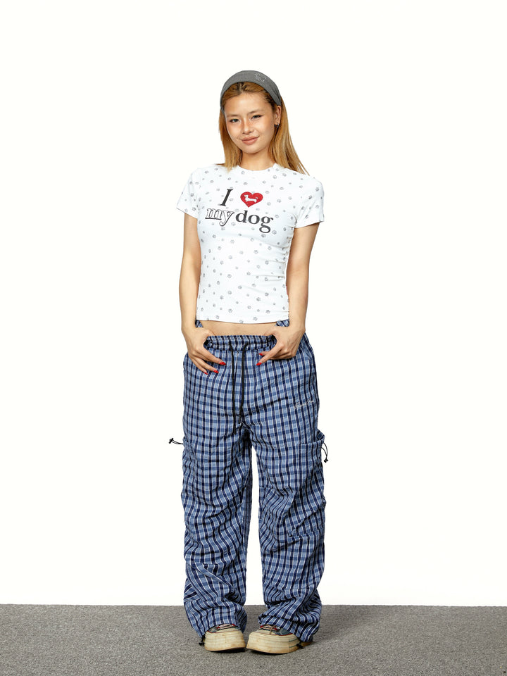 Love Dog Print Slim Fit T-shirt