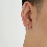 Sterling Silver Twisted Hoop Earrings