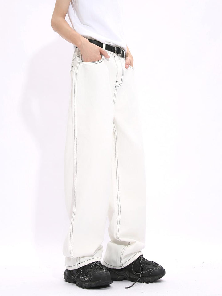 Stich Umriss Gerade Legere Hose 
