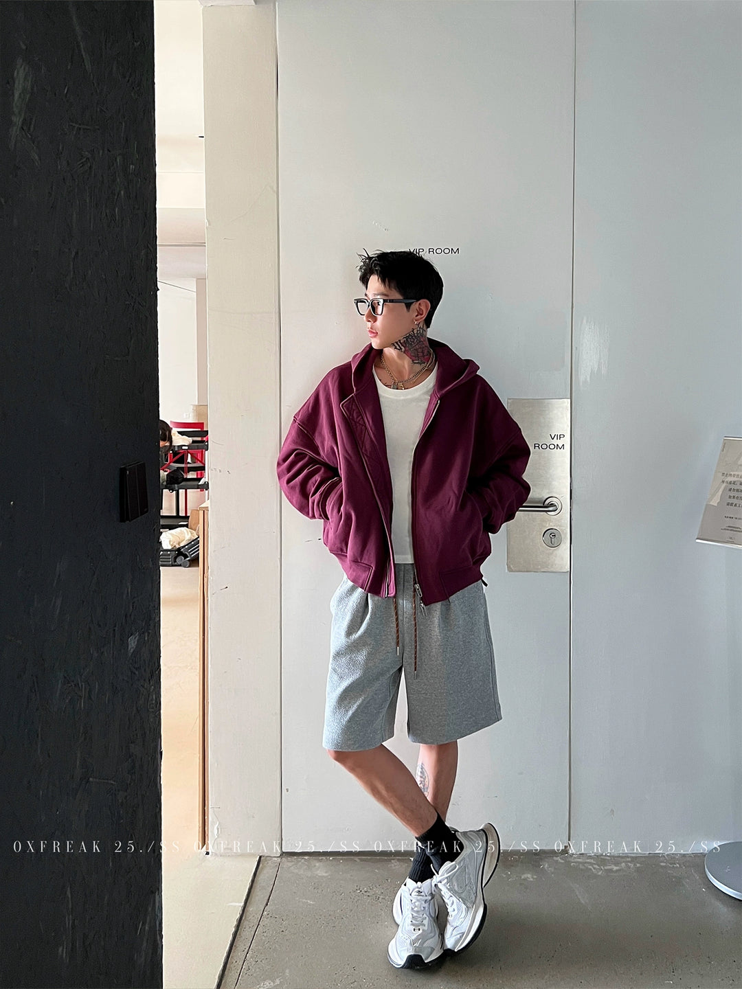 Brushed Cotton Hooded Zip Jacket