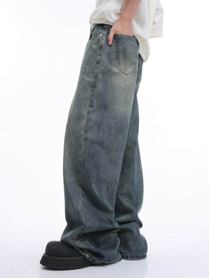 Jeans baggy à taille haute et coupe ample 