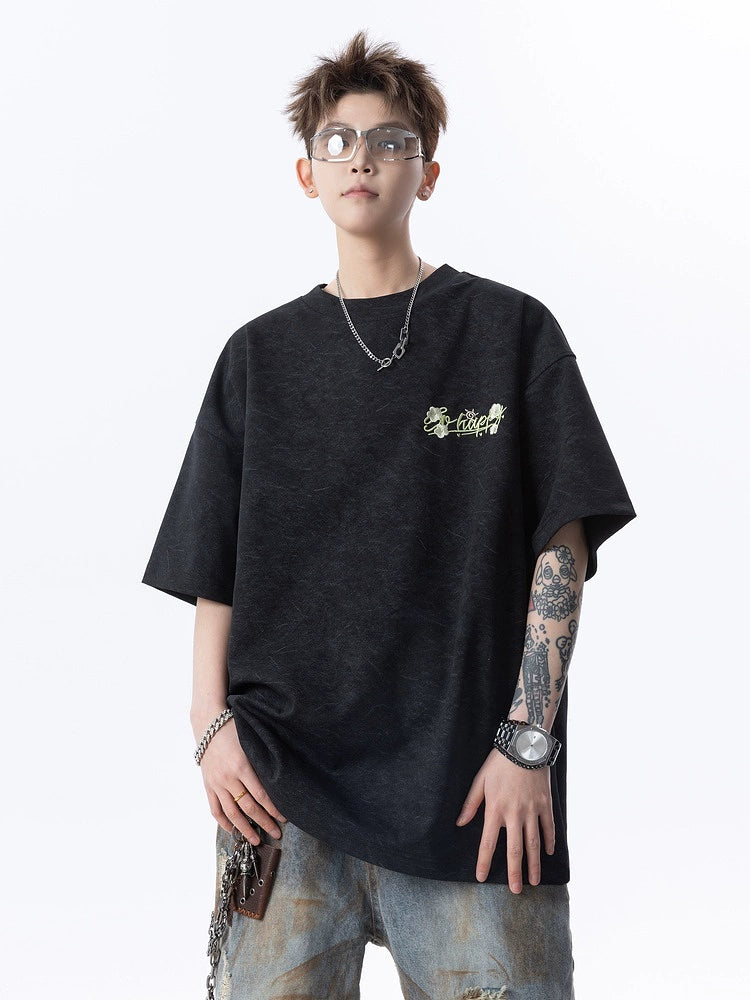 Embroidered Loose Fit Short Sleeve T-shirt