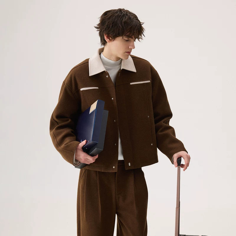 Wool Coat and Casual Pants (sold separately)