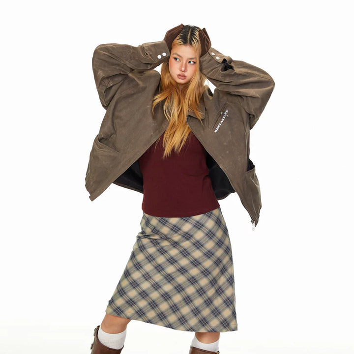 Sandblasted Oil Wax Work Jacket