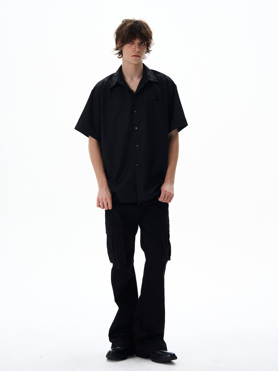 Retro Embroidered Short-Sleeved Shirt