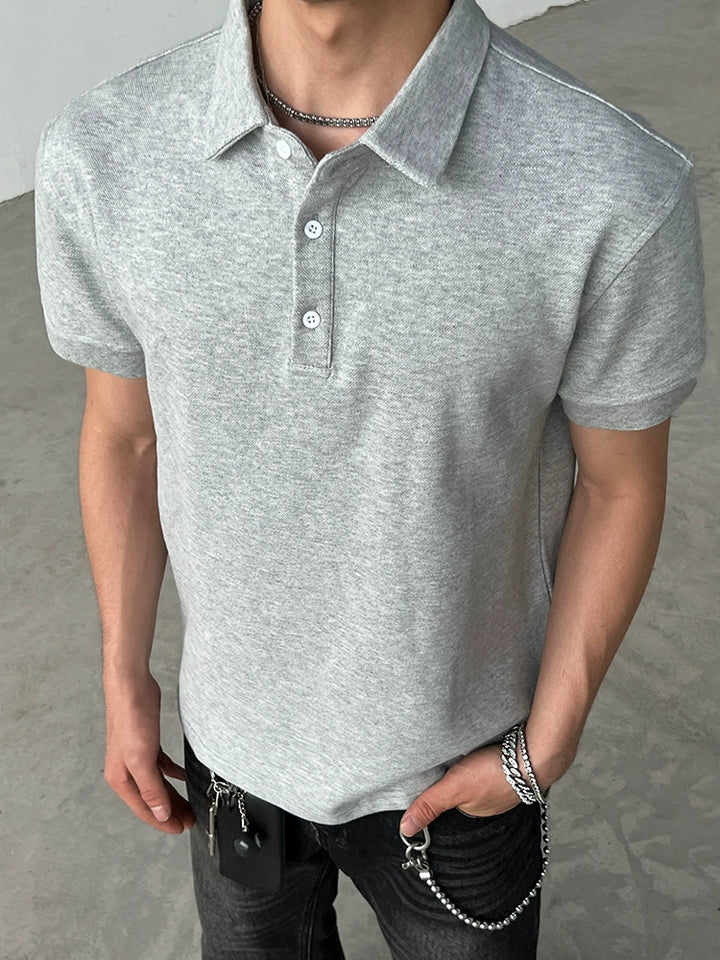 Kortærmet polo skjorte slim fit pullover 